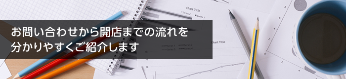 お問い合わせから開店までの流れを分かりやすくご紹介します